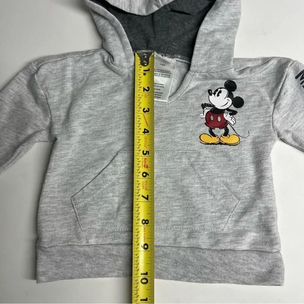 Disney Baby Mickey Mouse  Sweatpants And Hoodie Sweatshirt With Ears Size 12M